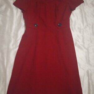 east 5th women's dress red size 12 short sleeves